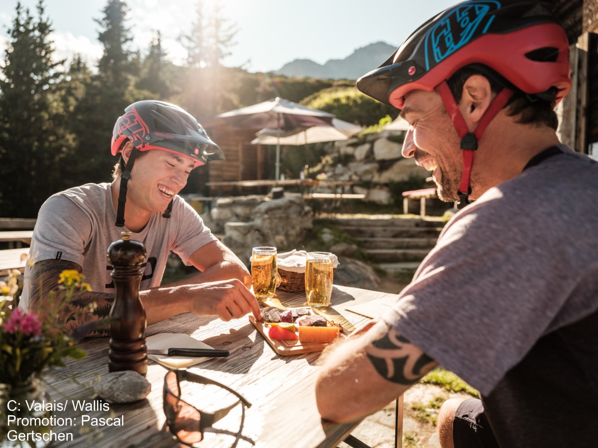 mountain biking lunch