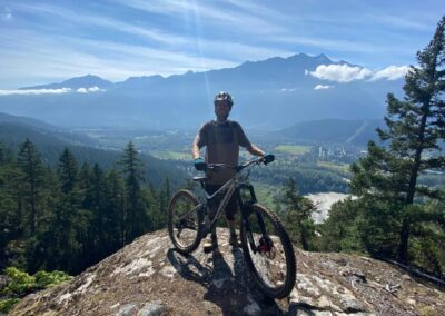 mountain biker in squamish
