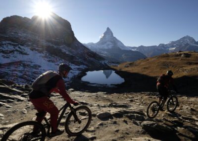 alpine riding under the Matterhorn