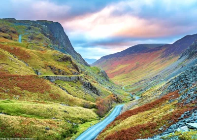 evening view of the English hillsides