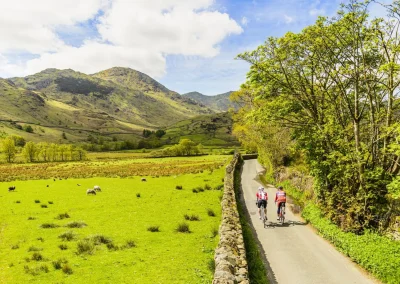 cyclists riding the English countryside