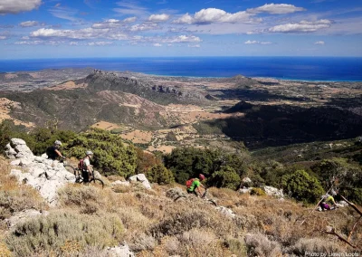 ocean view from the mountains of Sardinia